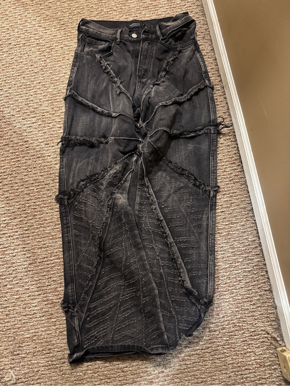 Distressed jeans